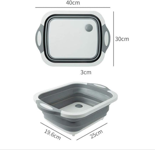 collapsible washing bowl and cutting board