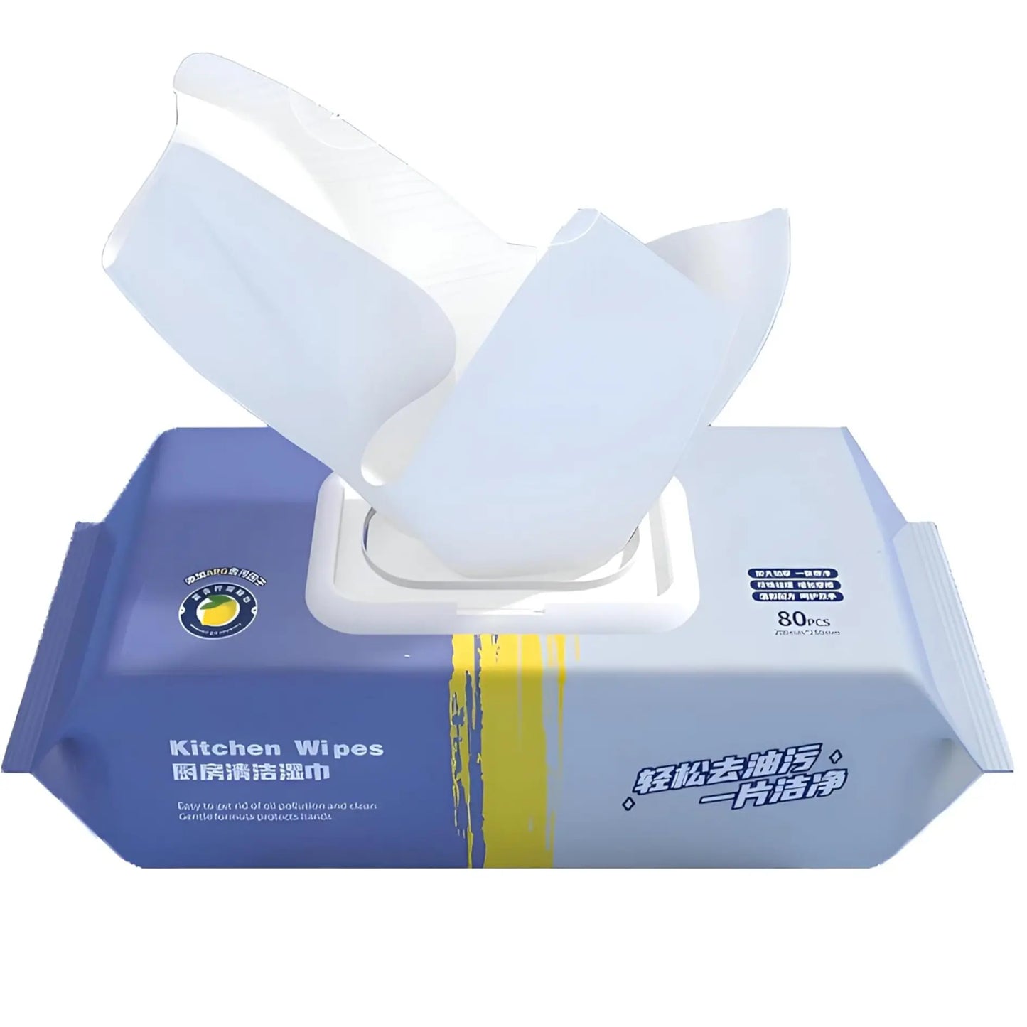 Degreasing kitchen wipes