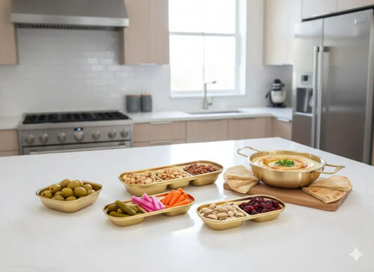 Single Compartment Copper Service plate 5868