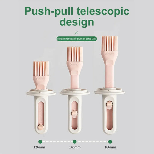 Oil dispenser with brush