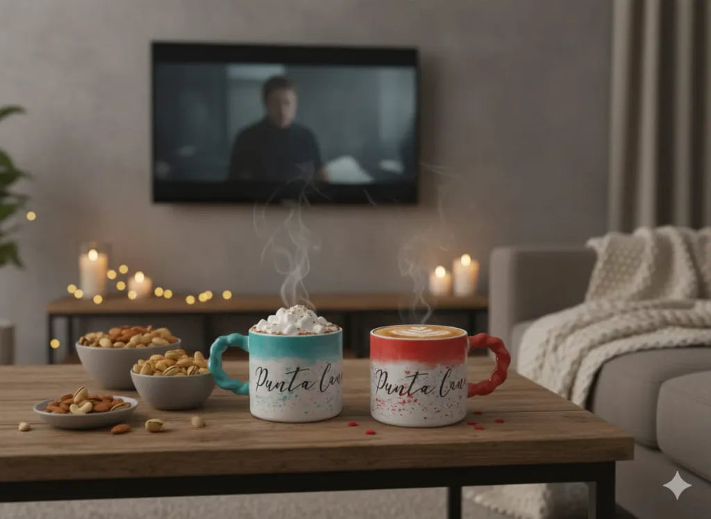 Small Mug, Light Blue and Red 16985