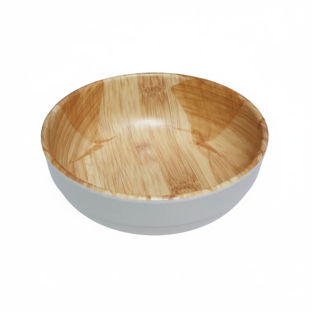 Melamine large bowl wood style