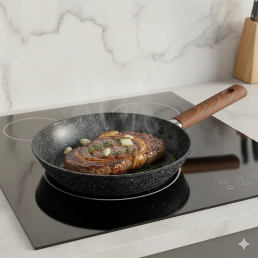 Granite Pan with Wooden Handle