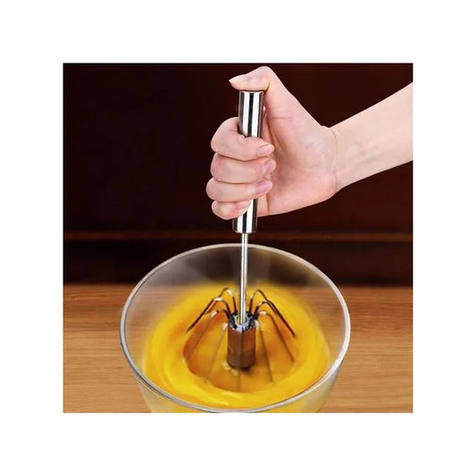 Semi-automatic hand-press whisk