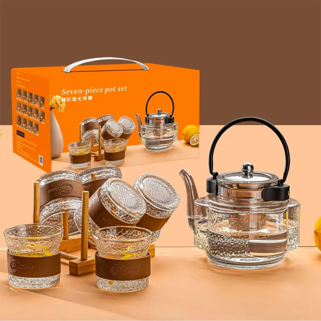 طقم براد زجاج+6مج