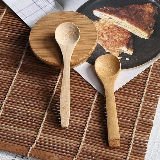 Set of 6 small wooden spoons