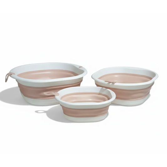 Set of 3 silicone collapsible containers