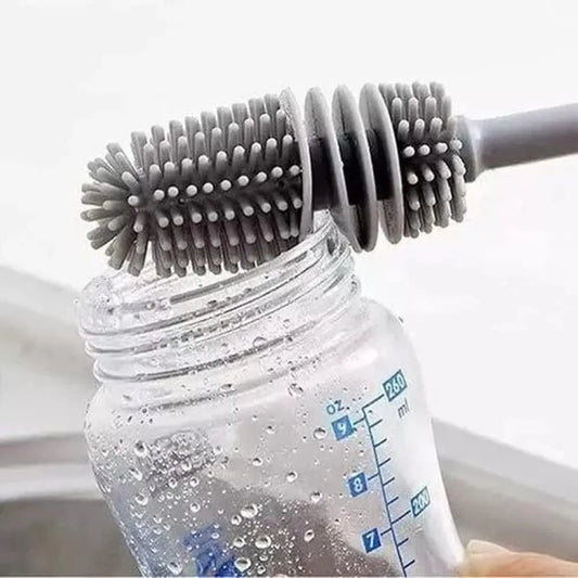 Silicone bottle cleaning brush