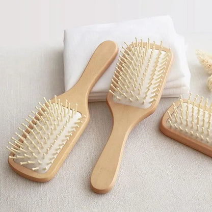 Wooden hairbrush