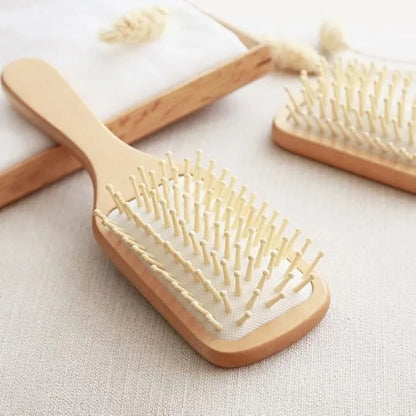 Wooden hairbrush
