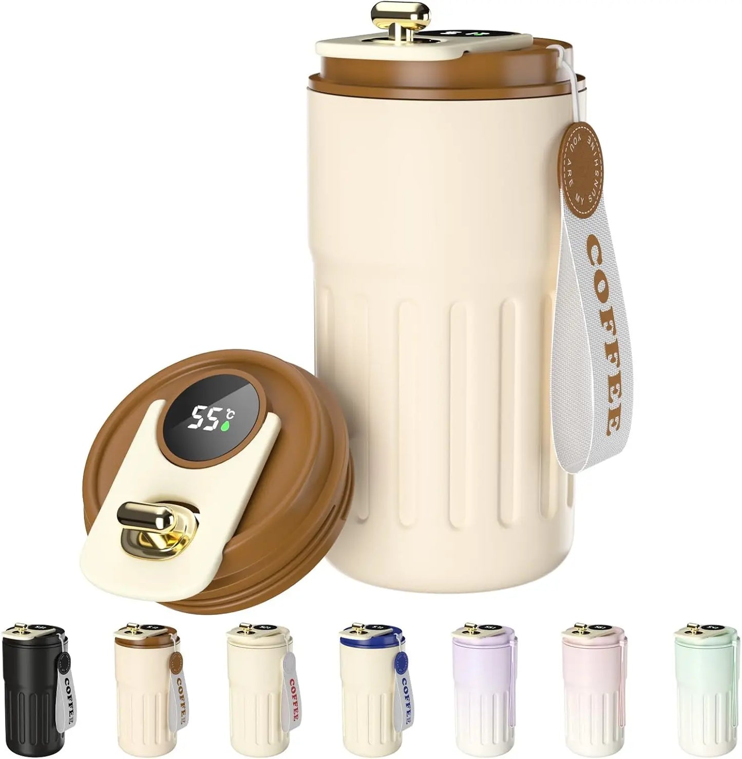 Digital thermal coffee mug