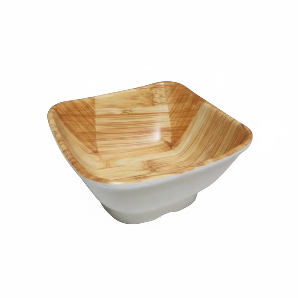 Melamine medium bowl wood style