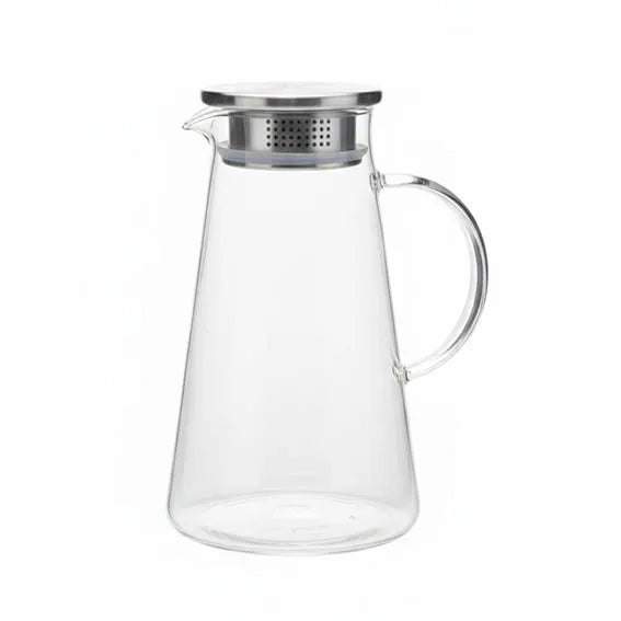Glass Pitcher with Stainless Steel Lid 1.8 Liters