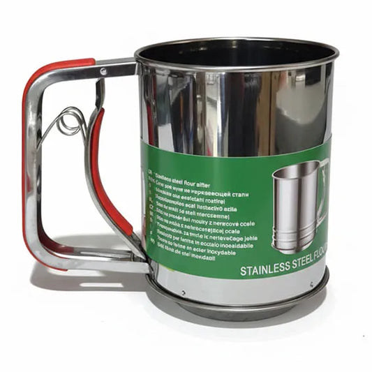 Stainless steel flour sifter
