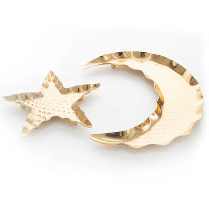 Ramadan Golden Crescent and Star-shape serving plate Large 3072