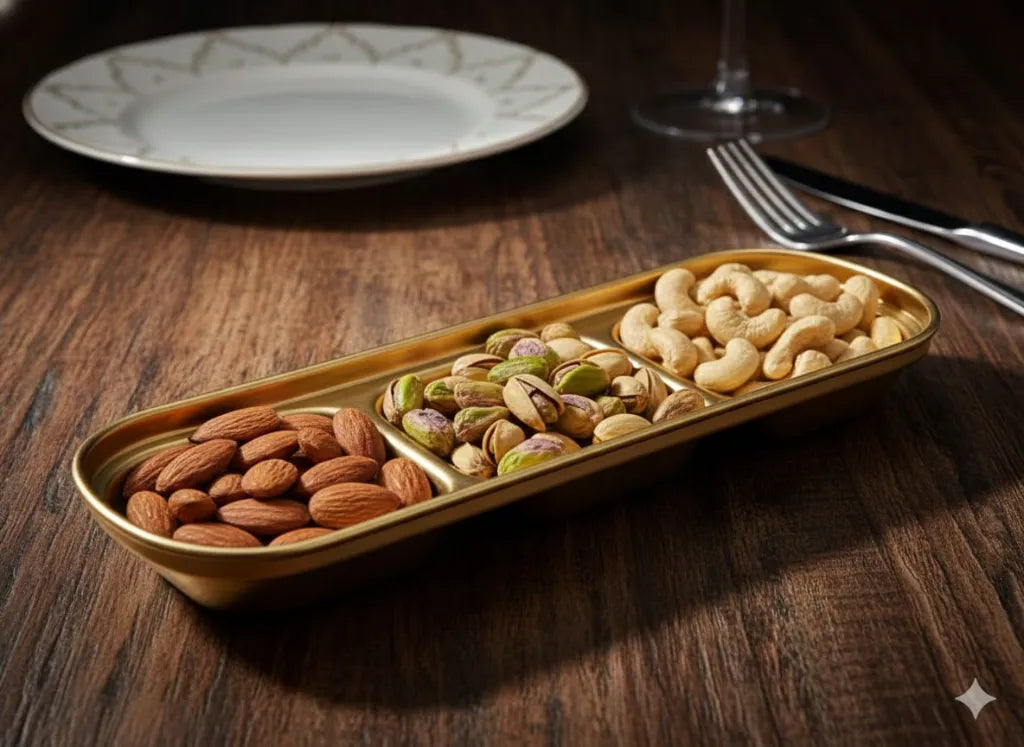 Three Compartment Copper Service plate 5868