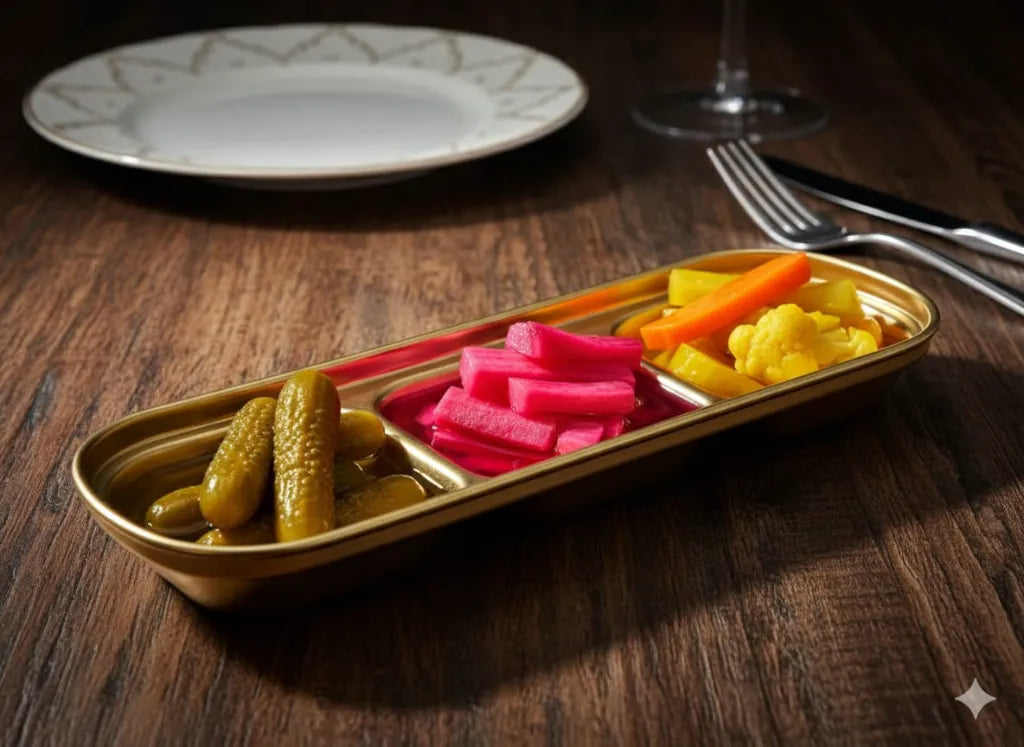 Three Compartment Copper Service plate 5868