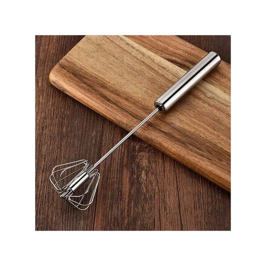 Semi-automatic hand-press whisk