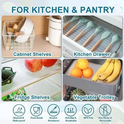 Transparent shelf & drawer liner
