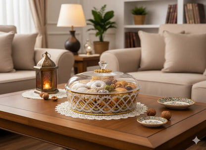 Acrylic Crystal-style decorative serving Bowl with lid Small