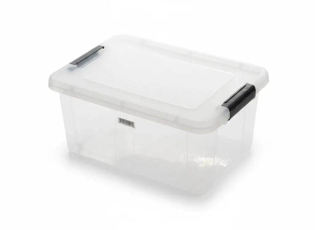 Clear plastic storage container 16L