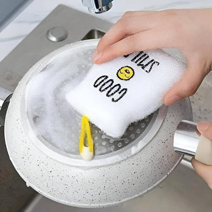 Set of 4 Smile face dish washing sponge