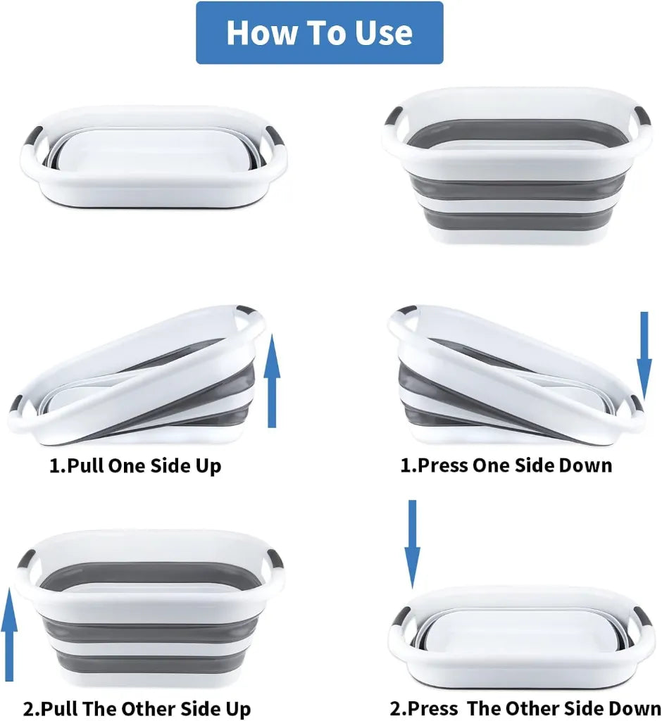 Collapsible Silicon Laundry Basket 38L