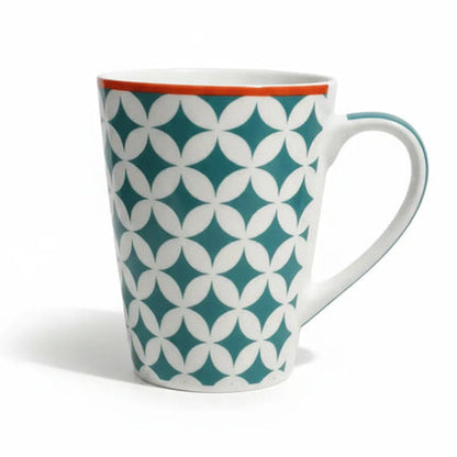 Tall Ceramic-modern mug Hexagon patterns