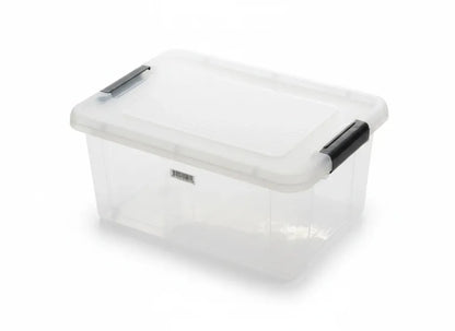 Clear plastic storage container 16L