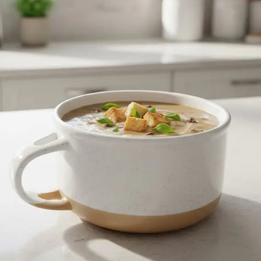 Soup bowl with handle