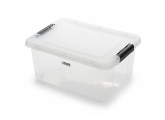 Clear plastic storage container 16L
