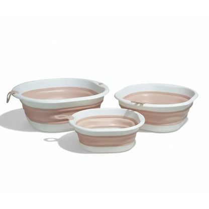 Set of 3 silicone collapsible containers