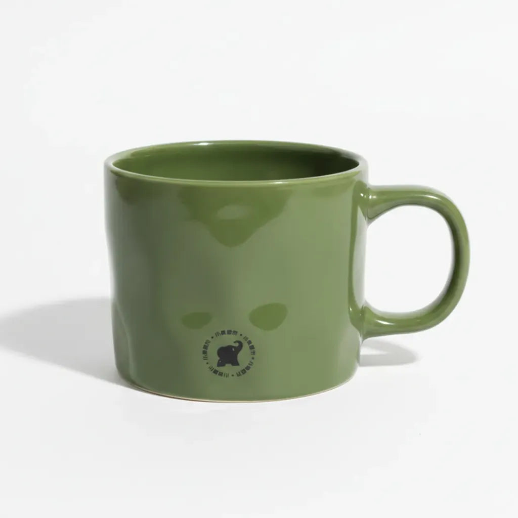 3D wide ceramic mug