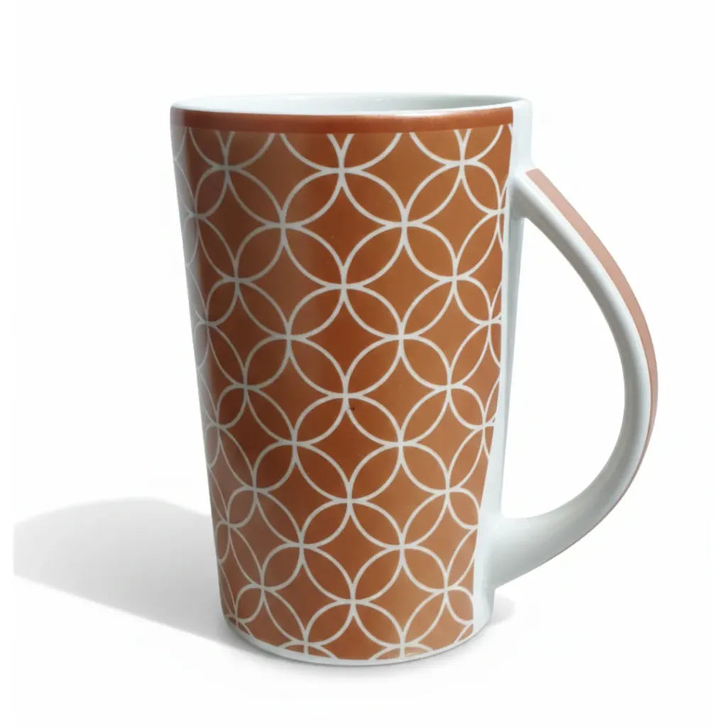 Tall Ceramic-modern Geometric Bronze mug
