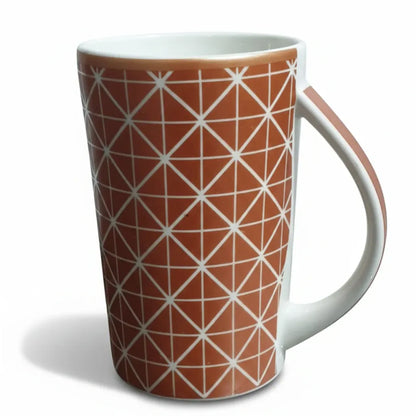 Tall Ceramic-modern Geometric Bronze mug
