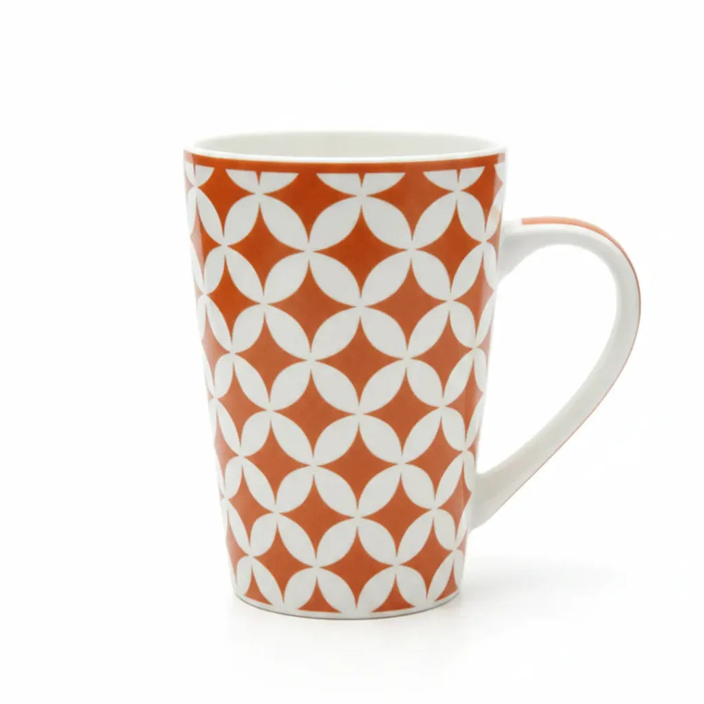 Tall Ceramic-modern Geometric Bronze mug