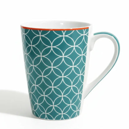 Tall Ceramic-modern mug Hexagon patterns