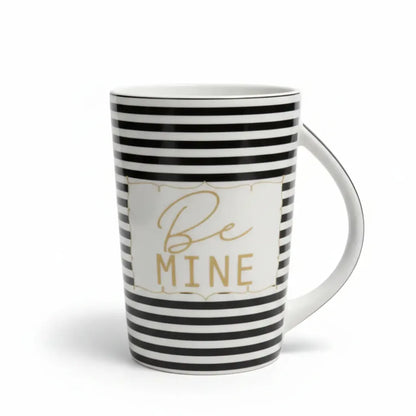 Tall Ceramic-modern striped/doted-Black and White