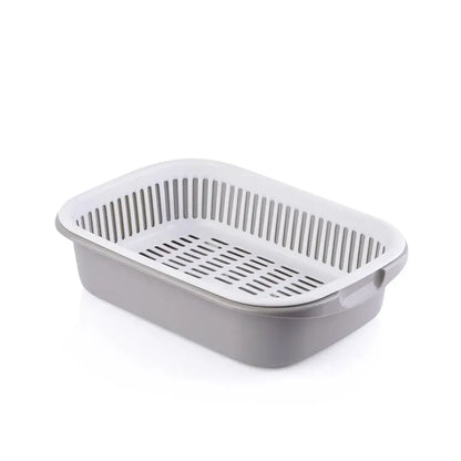 Rectangular Bowl With Strainer maxplast
