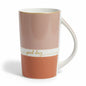 Tall Ceramic-modern Brown/Beige mug