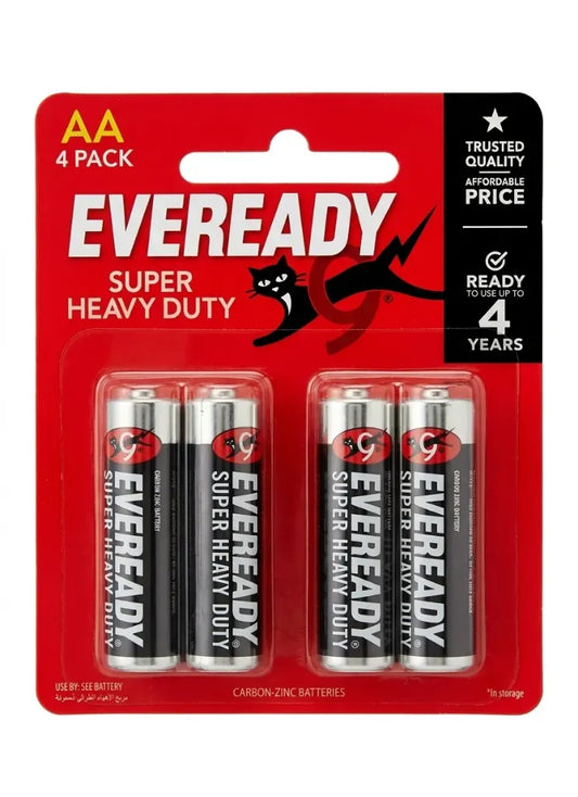 4x AA EVEREADY super heavy duty battery