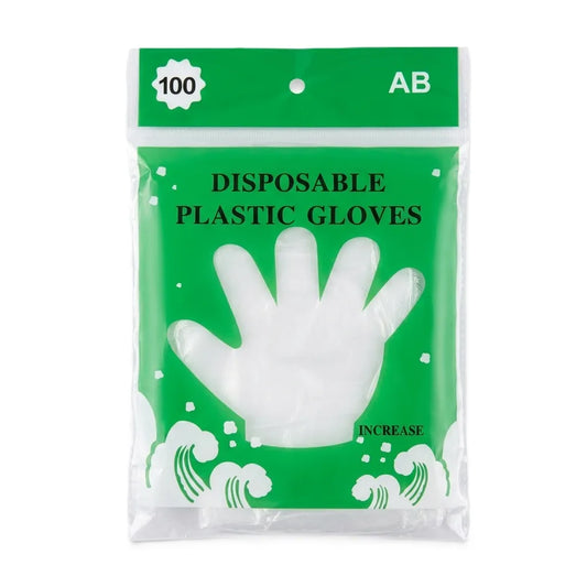 100 pc Disposable plastic gloves