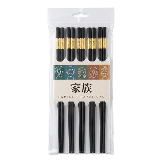 5 pcs of black wooden chopsticks