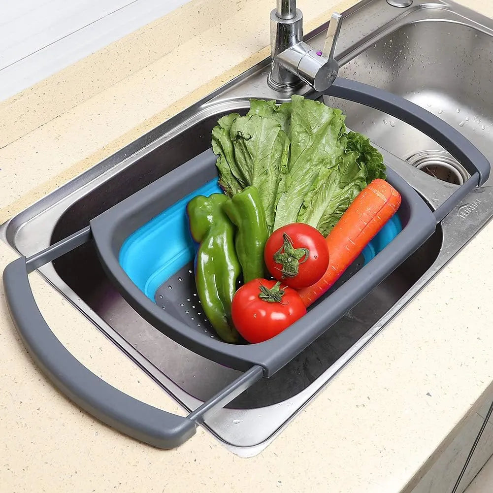 over the sink collapsible strainer