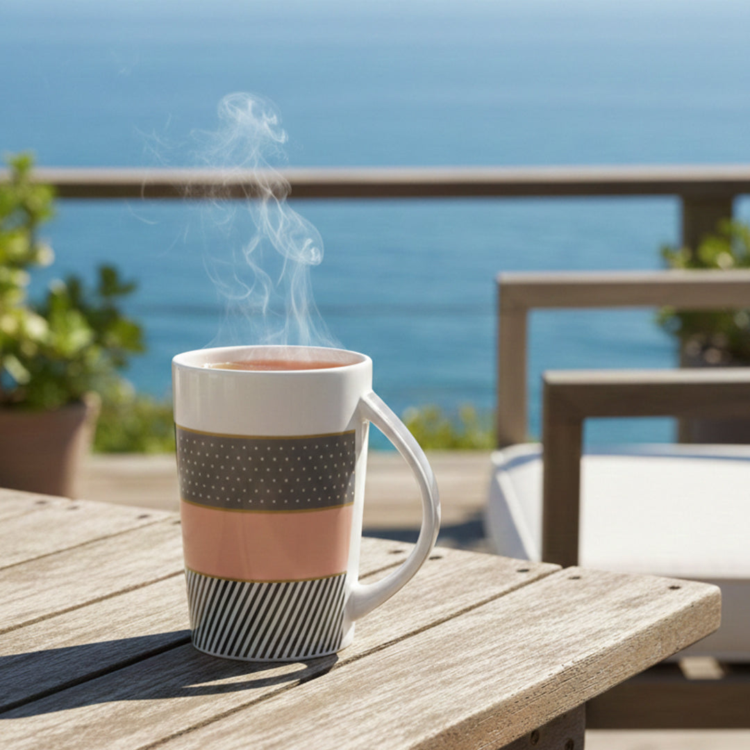 Tall Ceramic-modern mug "Good Day"
