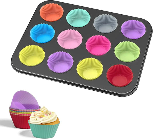 Cupcake silicone mold 12+Oven Tray