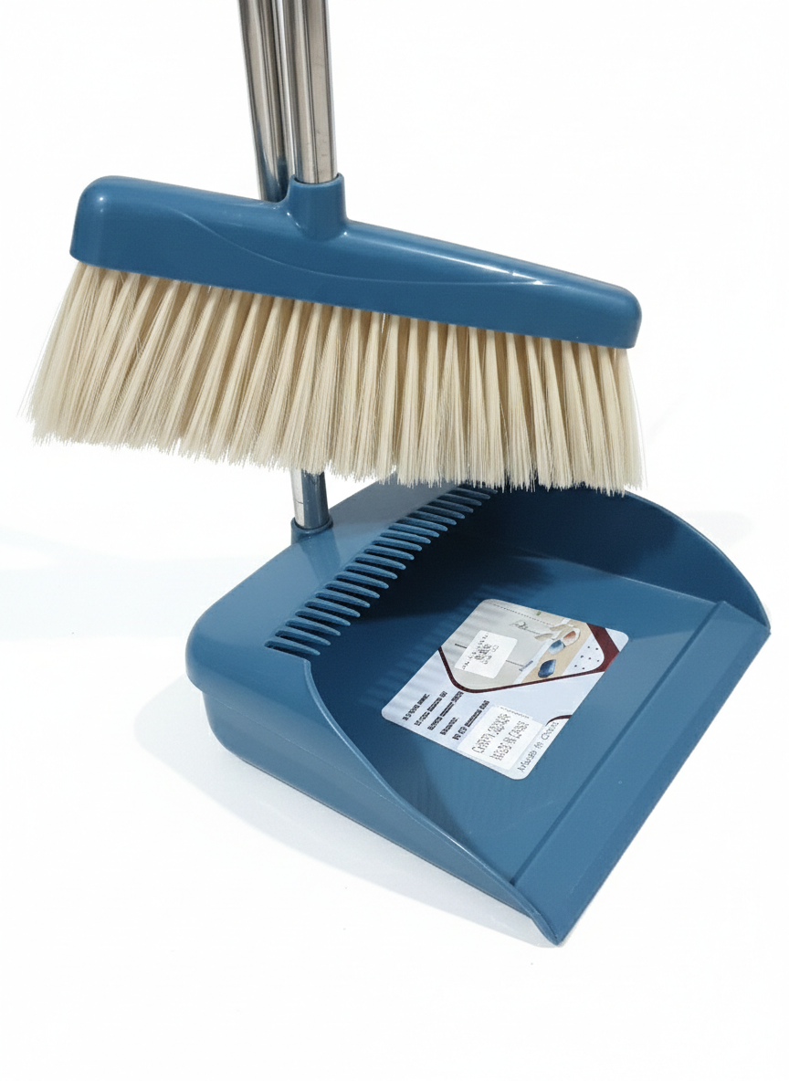 مجموعة مكنسة ومجرفة