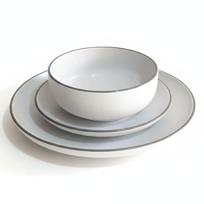 Dinnerware elegant White plate 18-PC