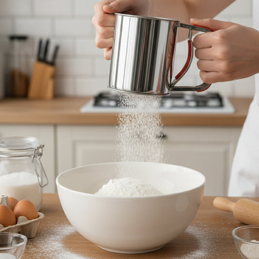 Stainless steel flour sifter