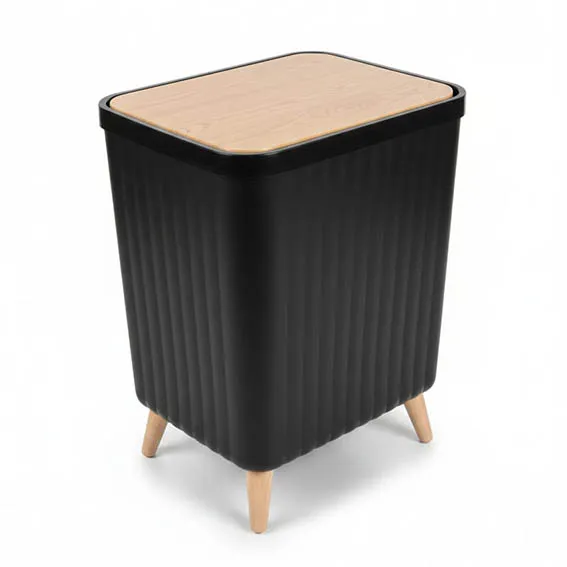 KABAS PLAST square-shaped trash bin (kabas bin black)